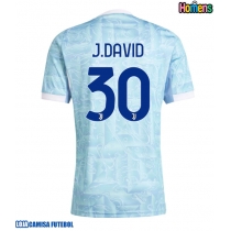 Camisa de Futebol Juventus Jonathan David #30 Equipamento Secundário 2025-26 Manga Curta
